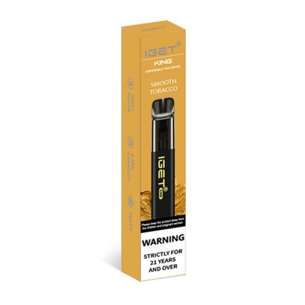 IGET King Disposable Vape - Smooth Tobacco - 2600 Puffs