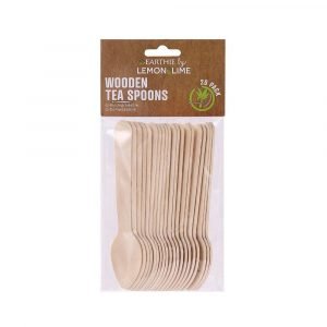 Lemon & Lime Eco 11cm Wooden Tea Spoons - 20 Pack