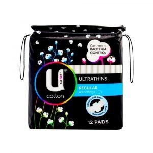 U by Kotex Ultrathins Regular Pads with Wings - 12 Pack