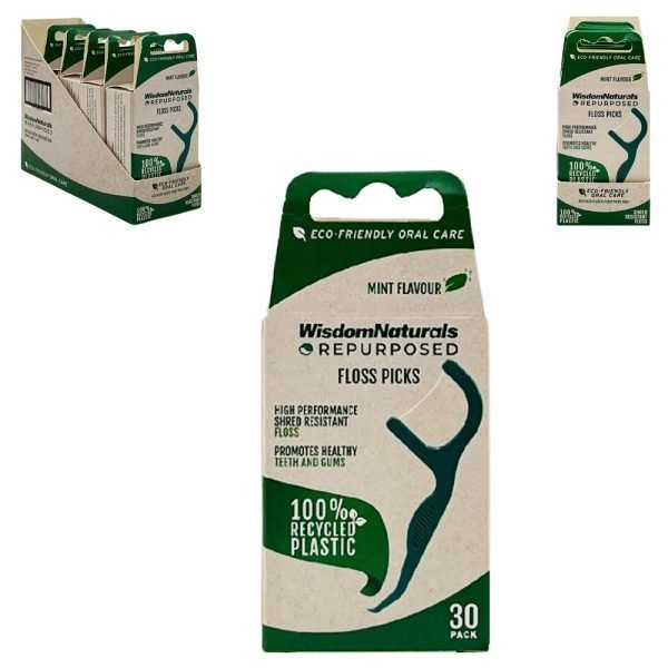 Wisdom Naturals Floss Picks - 30Pack