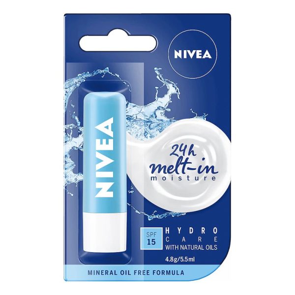 Nivea Lip Balm Hydro Care with SPF 15 - 4.8g