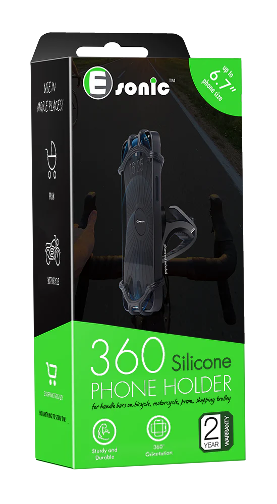 360 Silicone Bicycle/Pram Phone Holder