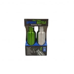 Stainless Steel Drink Bottle 750ml Twin Pack - Assorted Colours