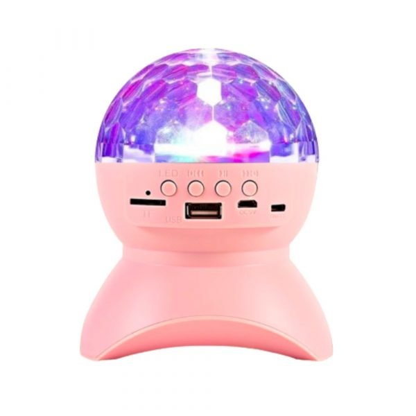 Bluetooth Speaker with Disco Light - Pink