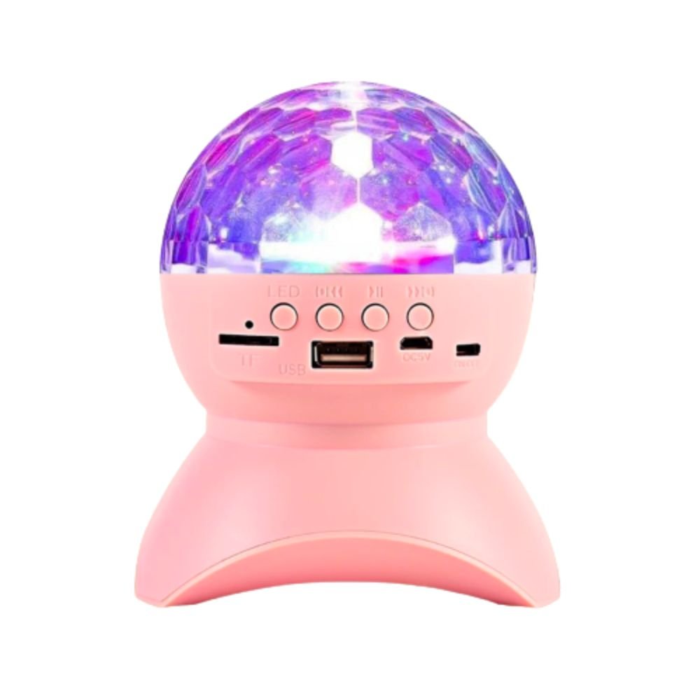 Bluetooth Speaker with Disco Light - Pink