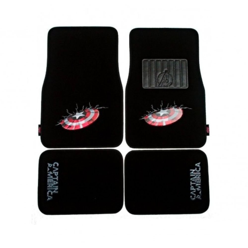 Marvel Avengers 4-Piece Car Mat Set - Captain America