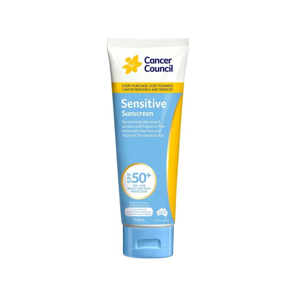 Cancer Council Sensitive Sunscreen Tube SPF 50+ 110mL