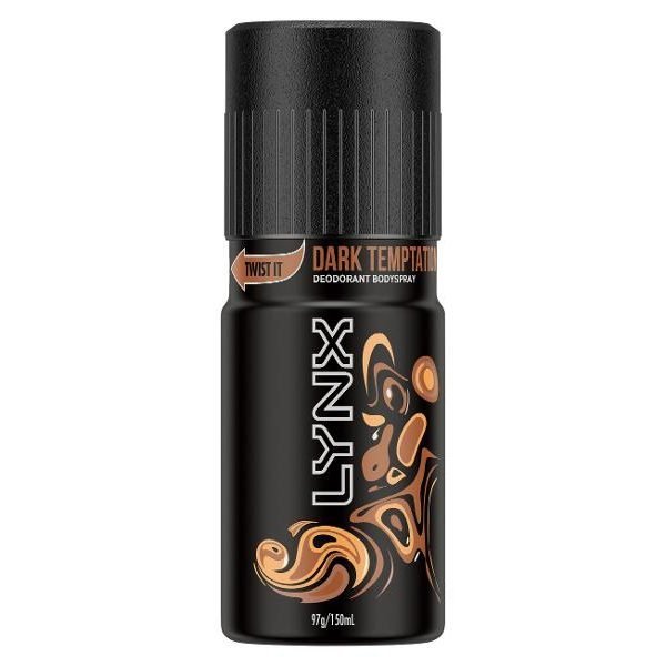 Lynx Dark Temptation Deodorant - Body Spray - 97g/150ml