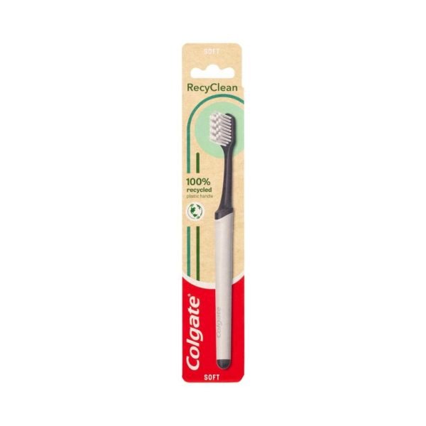 Colgate Recyclean Toothbrush 100% Recycled Plastic Handle - Soft