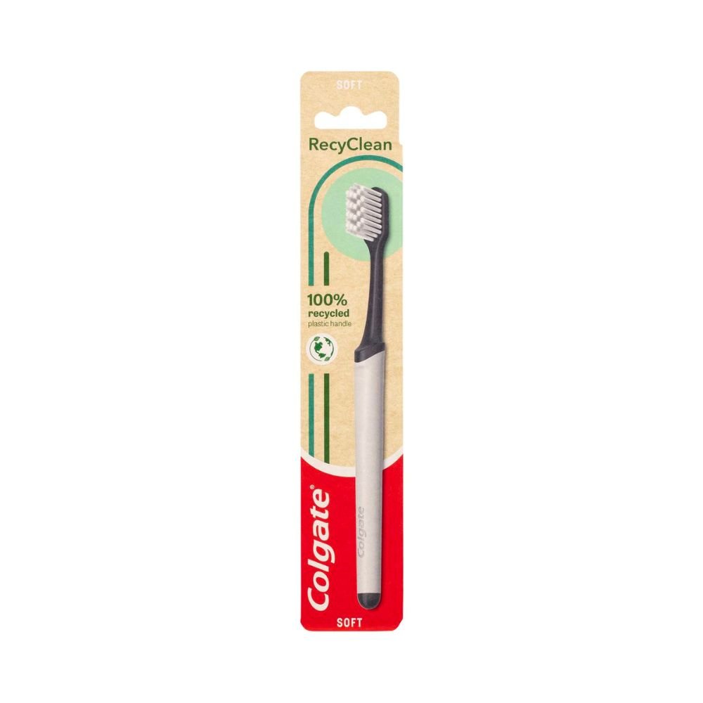 Colgate Recyclean Toothbrush 100% Recycled Plastic Handle - Soft