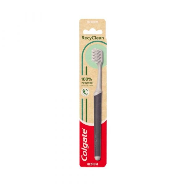 Colgate Recyclean Toothbrush 100% Recycled Plastic Handle - Medium