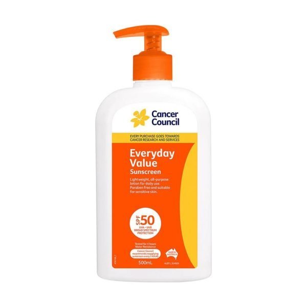 Cancer Council Everyday Value Sunscreen SPF 50+ 500mL