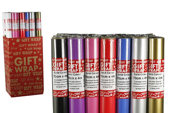 Gift Wrap - Solid Colours - 70cm x 4M (54GSM)