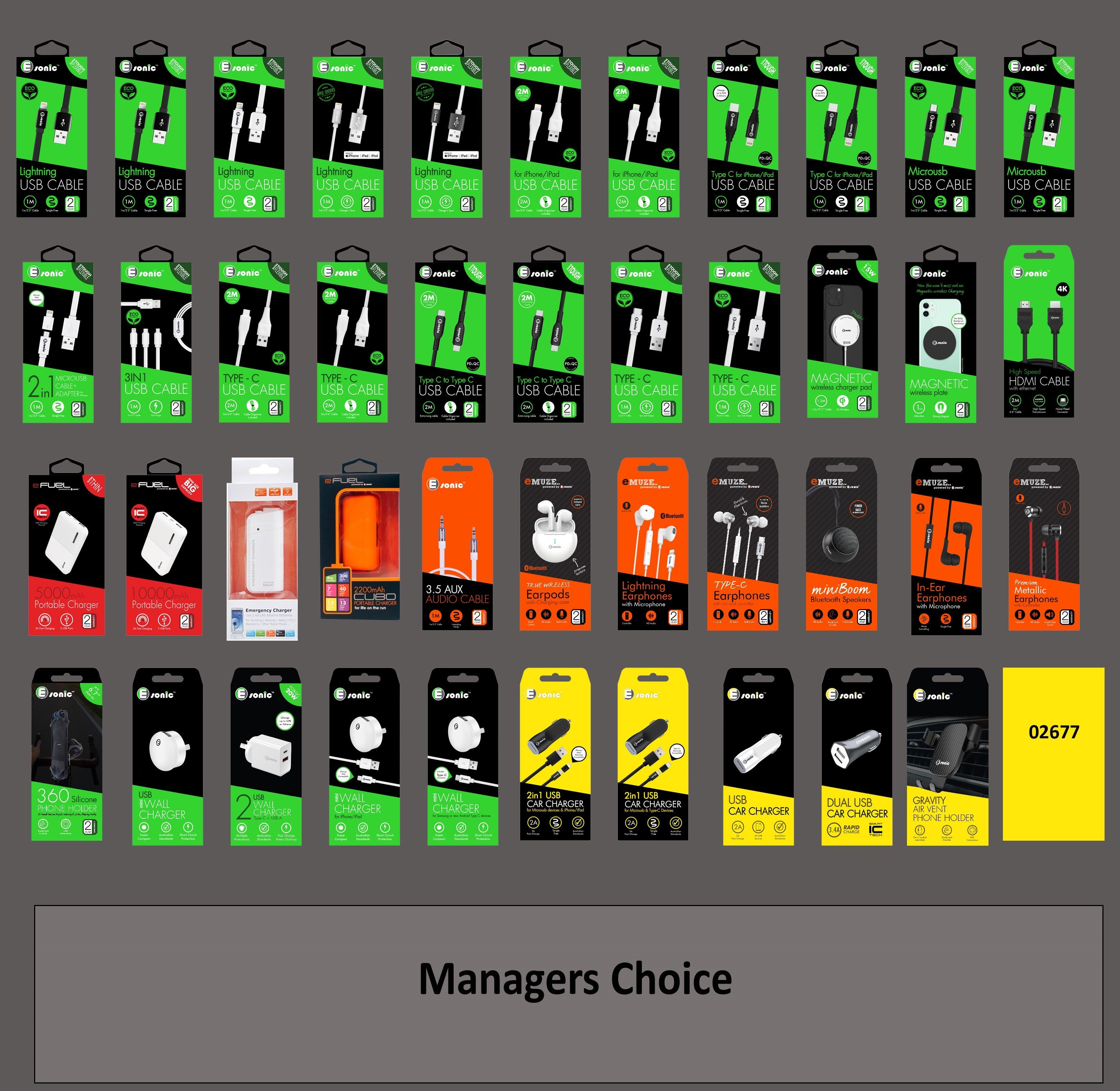 Phone Accessories Planogram - 1 Bay(110x120cm)