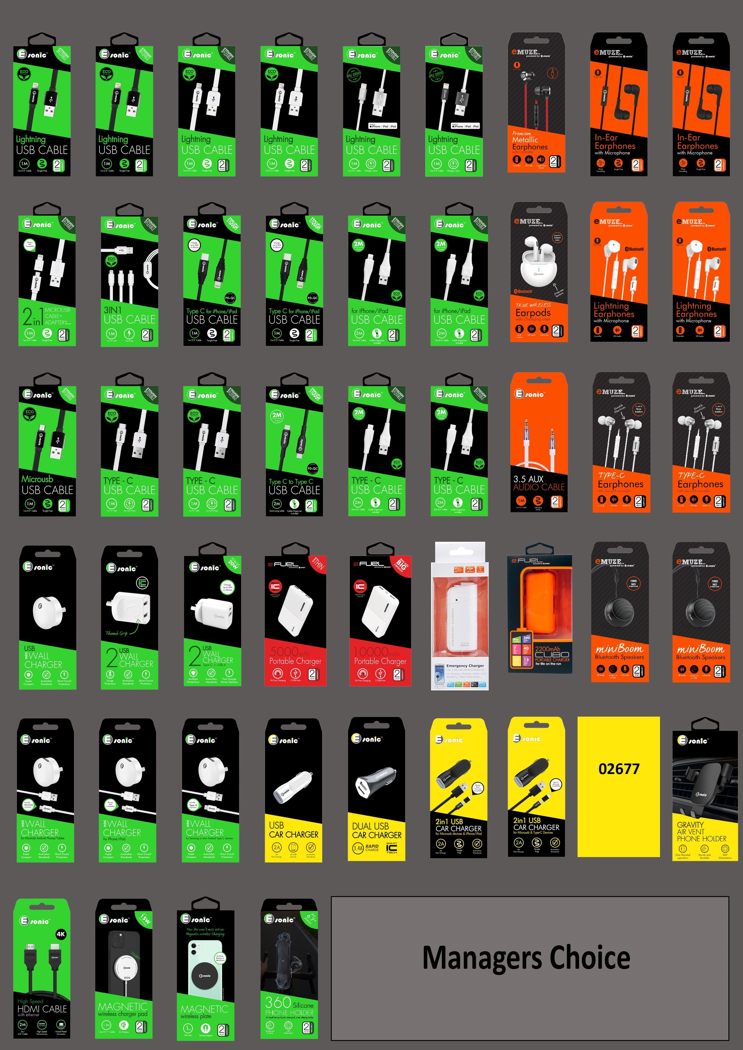 Phone Accessories Planogram - 1 Bay(90x140cm)