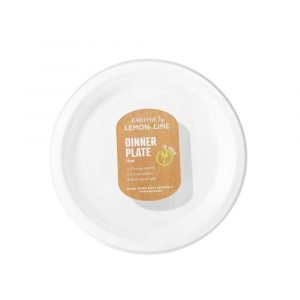 Lemon & Lime ECO Sugarcane Dinner Plate White - 12 Pack - 23cm