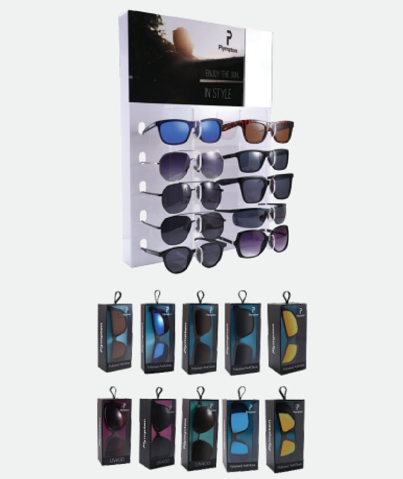 Plympton Sunglasses Gondola Package - 70 Piece