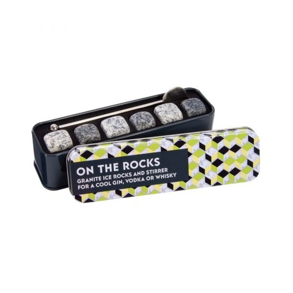 Gift in a Tin On The Rocks Granite Ice Rocks & Stirrer kit
