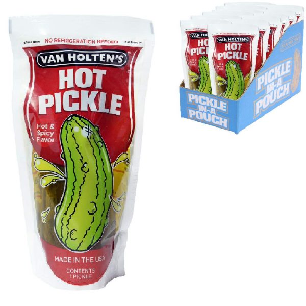 Van Holten's Jumbo Hot Pickle-In-A-Pouch - CDU