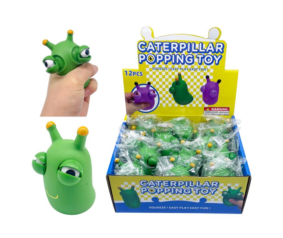 Caterpillar Popping Squeazy Toy - CDU