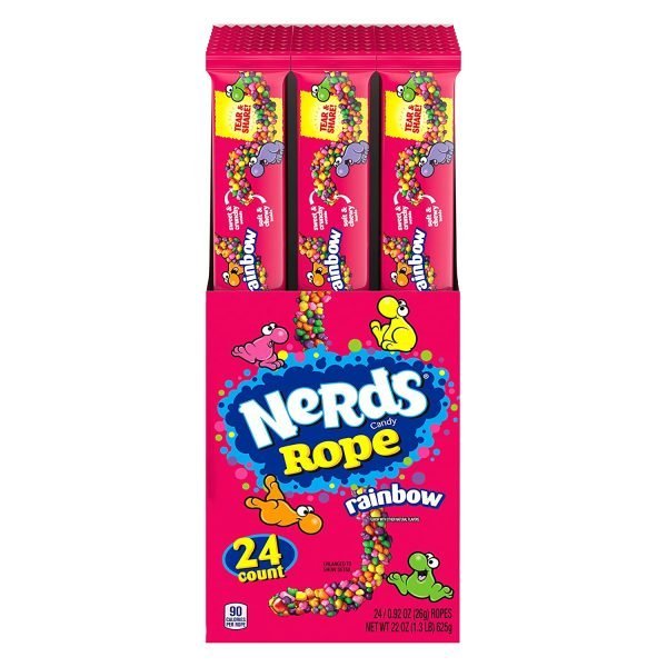 Nerds Rope Gummy & Crunchy Rainbow Candy 26g