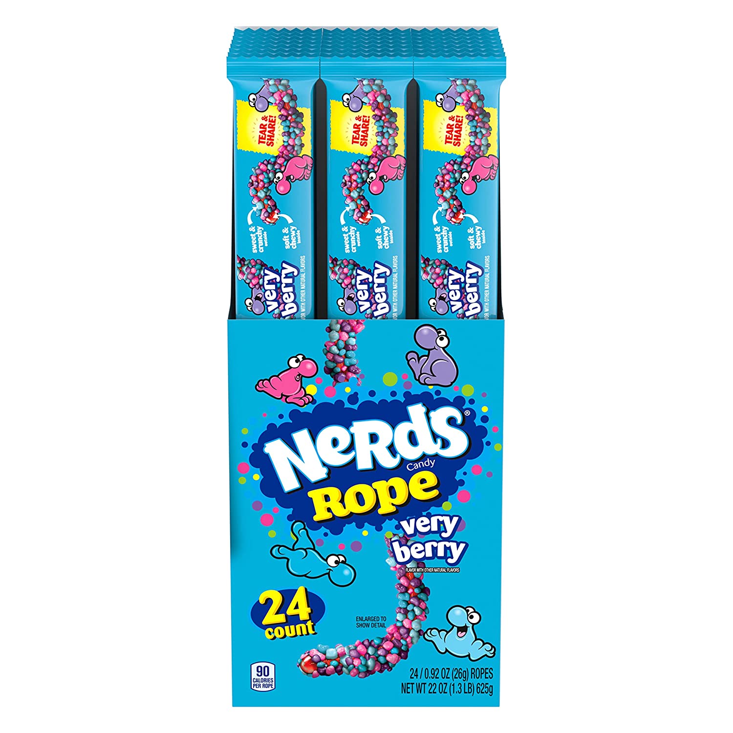 Nerds Rope Gummy & Crunchy Very Berry Candy 26g