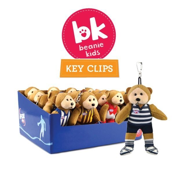 AFL Beanie Kids Keyclips - Assorted