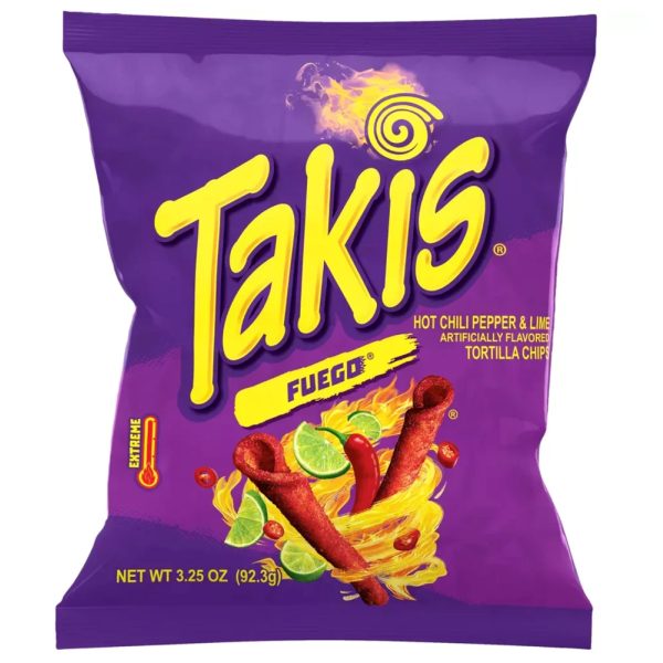 Takis Fuego Hot Chilli Pepper & Lime Tortilla Chips 92g
