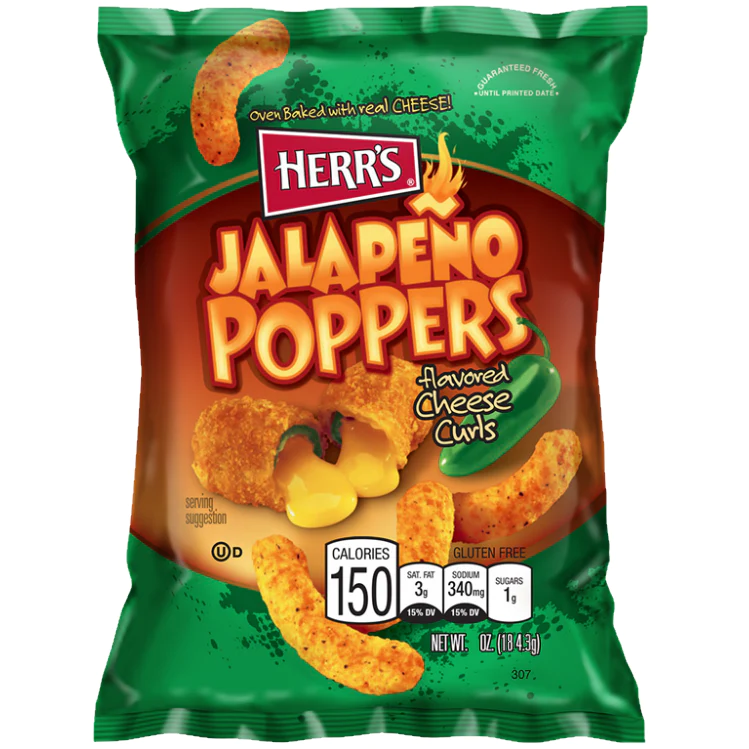 Herr's Jalapeno Poppers Cheese 170g