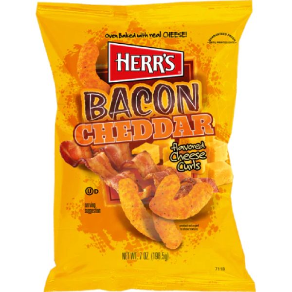 Herr's Bacon Cheddar Cheese Curls 170g