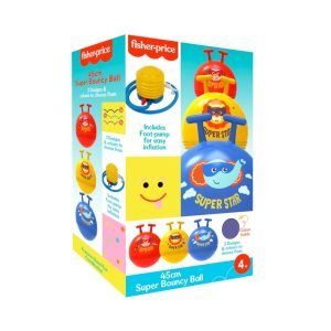 Fisher Price 45cm Super Bouncy Ball With Pump - Assorted Colours
