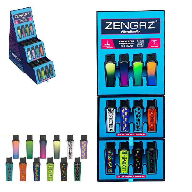 Zengaz Cube Display Slimmy Jet Lighter 2 - Assorted Designs