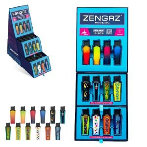 Zengaz Cube Display Slimmy Jet Lighter 3 - Assorted Designs
