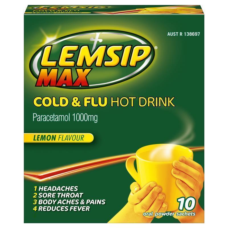 Lemsip Max Cold & Flu Lemon Sachet 10 Pack