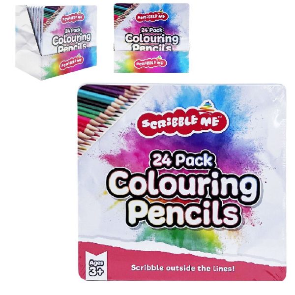 Scribble Me: 24 Pack Colouring Pencils - CDU
