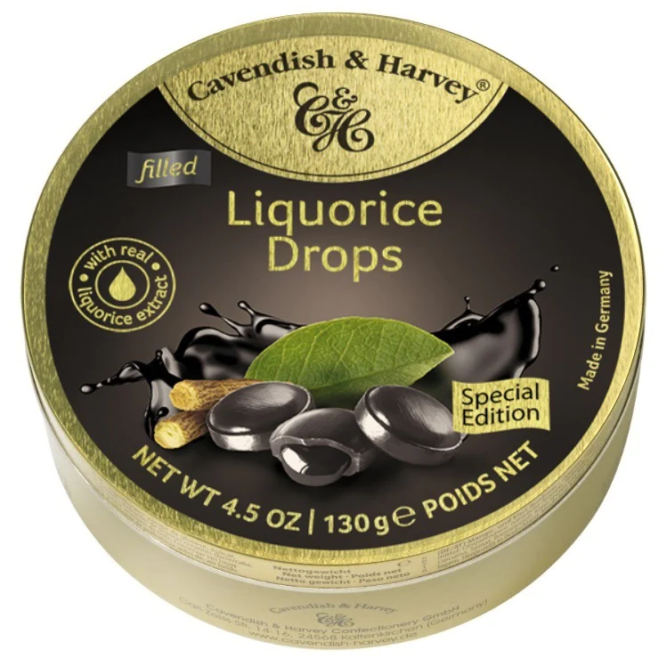 Cavendish and Harvey Liquorice Filled Drops - 130g