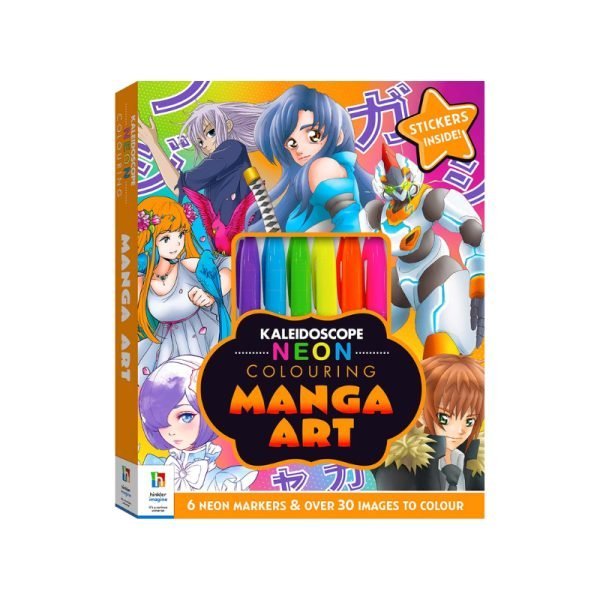 Kaleidoscope Neon Colouring: Manga Art