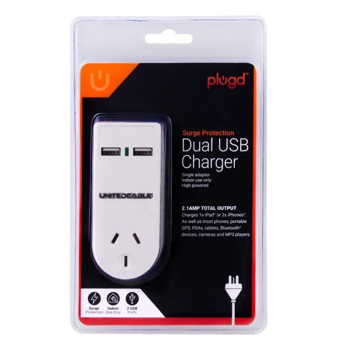 Plugd V Piggyback Dual USB Charger