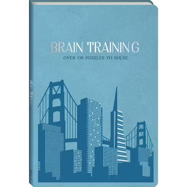 Hinkler Faux Leather Brain Training Puzzle Book