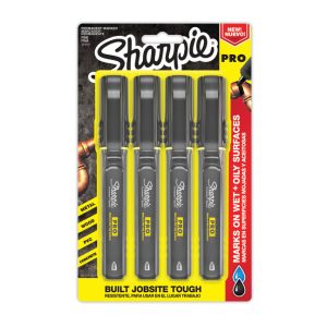Sharpie Pro Fine Permanent Marker - Black - 4 Pack
