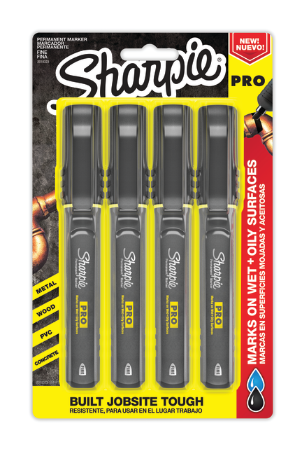 Sharpie Pro Fine Permanent Marker - Black - 4 Pack