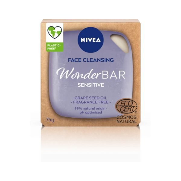 Nivea Face Cleansing WonderBAR Sensitive With Grape Seed Oil - Fragrance Free - 75g