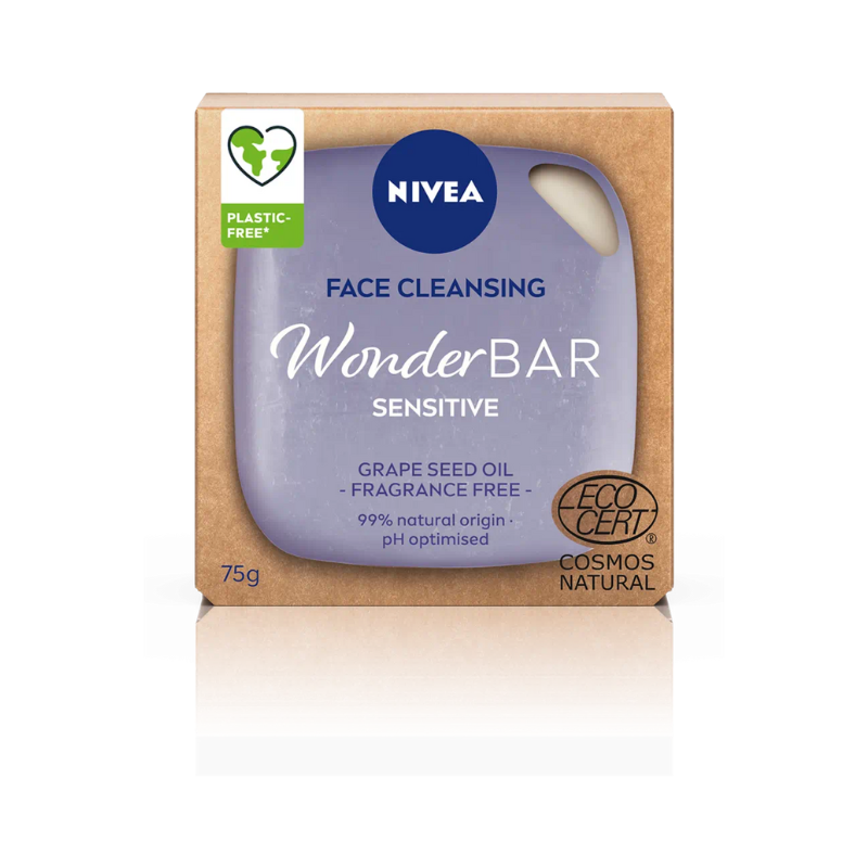 Nivea Face Cleansing WonderBAR Sensitive With Grape Seed Oil - Fragrance Free - 75g