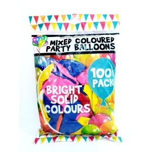 Assorted Colours Part Balloons - 100pk