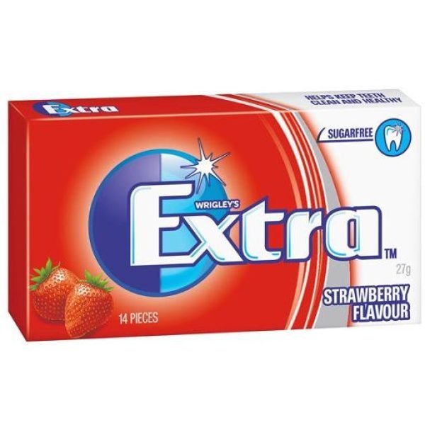 Wrigley's Extra Strawberry Gum Envelope Pack 14pc 27g