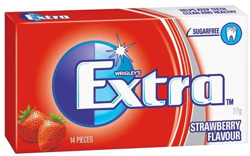 Wrigley's Extra Strawberry Gum Envelope Pack 14pc - 27g