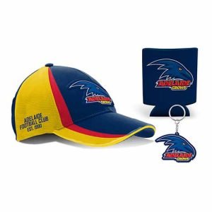 AFL Adelaide Crows Can Cooler Hat Cap and Keyring Pack