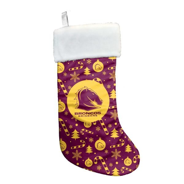 NRL Brisbane Broncos Christmas Stocking