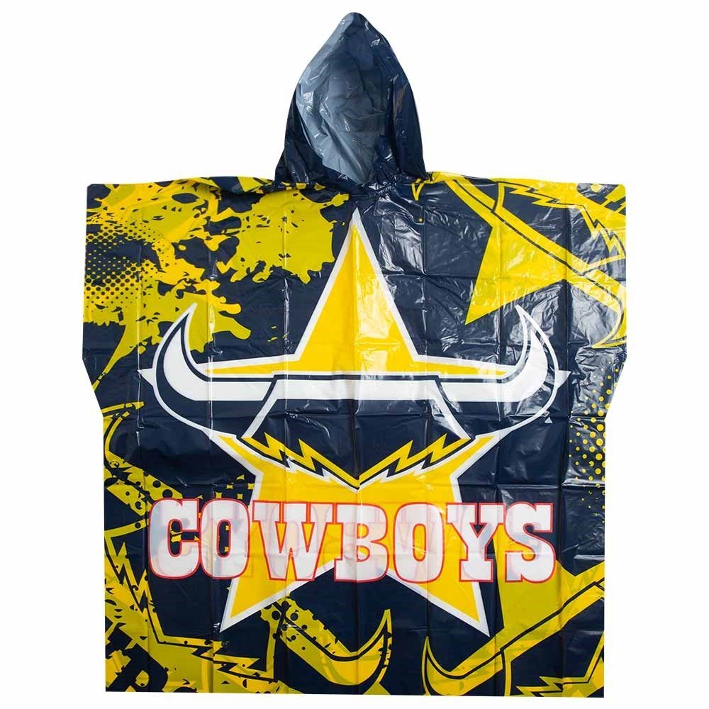 NRL North Queensland Cowboys Full Print Poncho