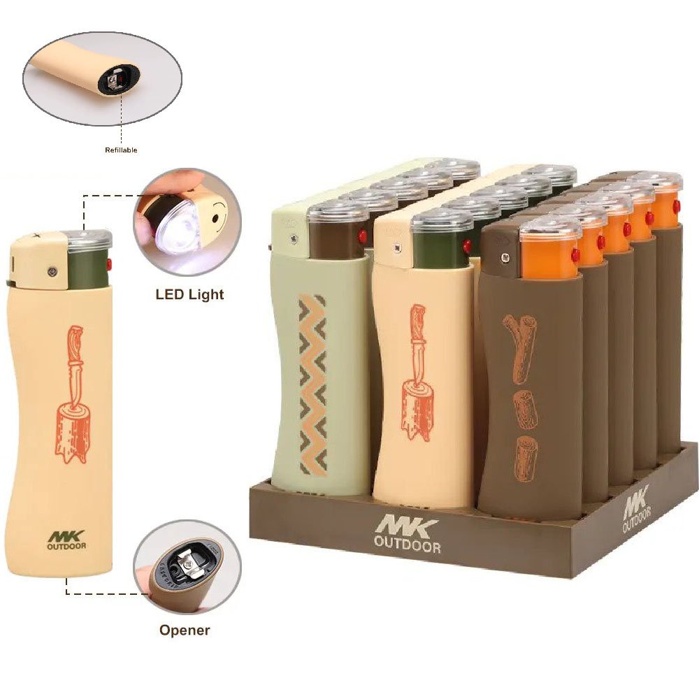 MK Outdoor Lighter with Bottle Opener and LED Light